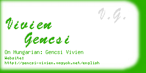 vivien gencsi business card